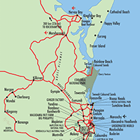 Fraser Coast & Sunshine Coast Map